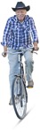 Elderly cycling people cutouts (3184) - miniature