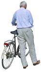 Elderly cycling people png (3002) - miniature