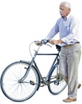 Cut out people - Elderly Cycling 0014 | MrCutout.com - miniature