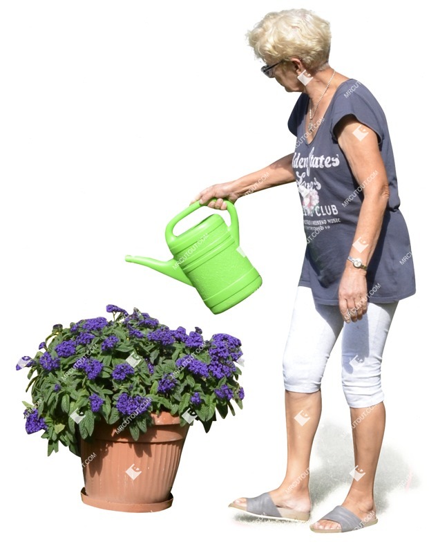 Elderly gardening people png (1534)