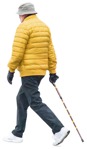 Cut out people - Elderly Man Grandfather Walking 0002 | MrCutout.com - miniature
