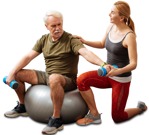 Elderly sitting person png (6065) - miniature
