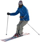 Cut out people - Elderly Skiing 0001 | MrCutout.com - miniature