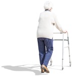 Elderly walking person png (3667) - miniature