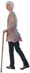 Cut out people - Elderly Walking 0012 | MrCutout.com - miniature