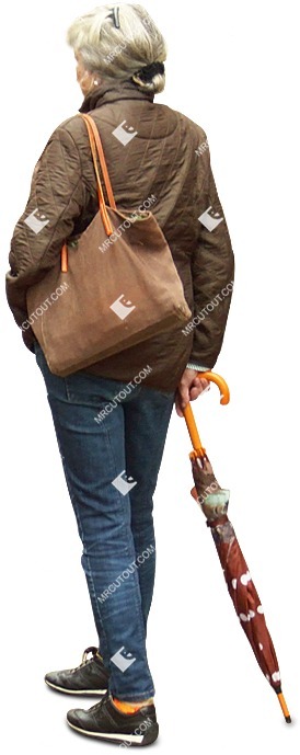 Elderly woman grandmother standing png people (688)