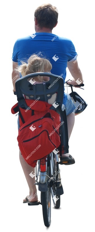 Family cycling people png (1569)