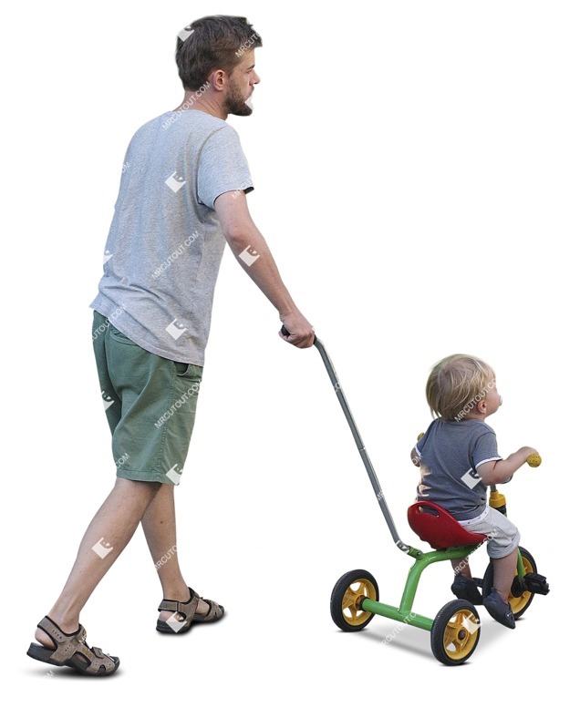 Family cycling person png (12814)