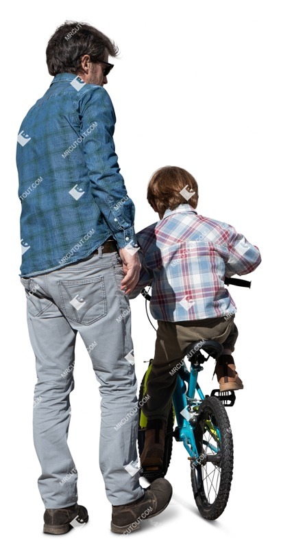 Family cycling people png (15613)