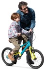 Family cycling people png (15804) - miniature