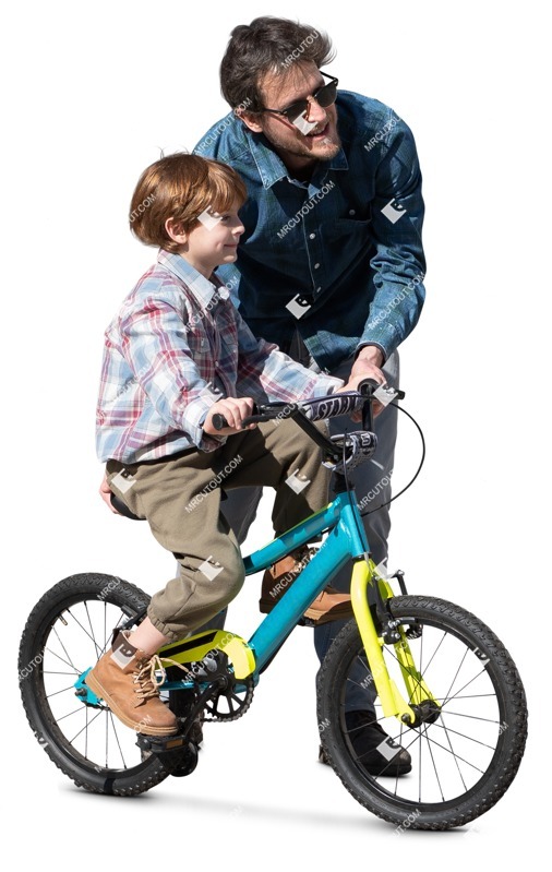 Family cycling people png (15422)