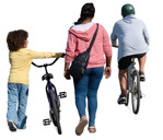 Family cycling people png (20347) - miniature