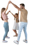 Family dancing photoshop people (10607) - miniature
