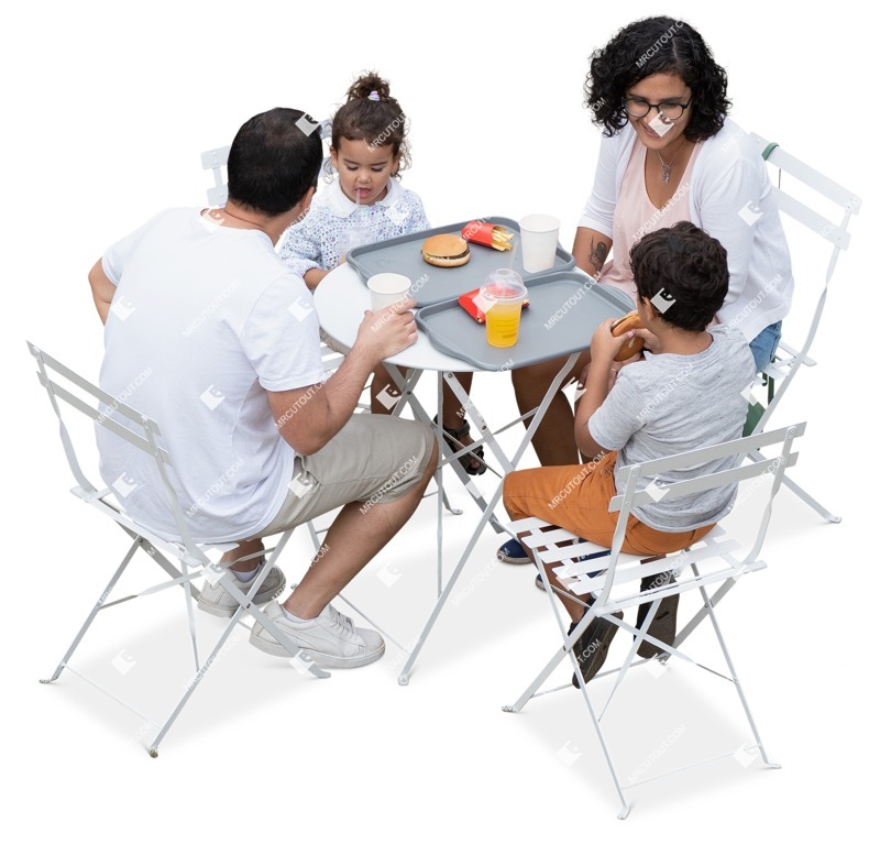 Family drinking people png (18021)
