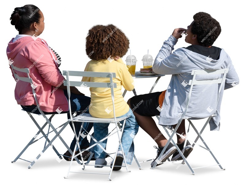Family drinking cut out pictures (18122)