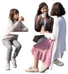 Family drinking coffee person png (13569) - miniature