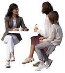 Family drinking coffee cut out people (13574) | MrCutout.com - miniature