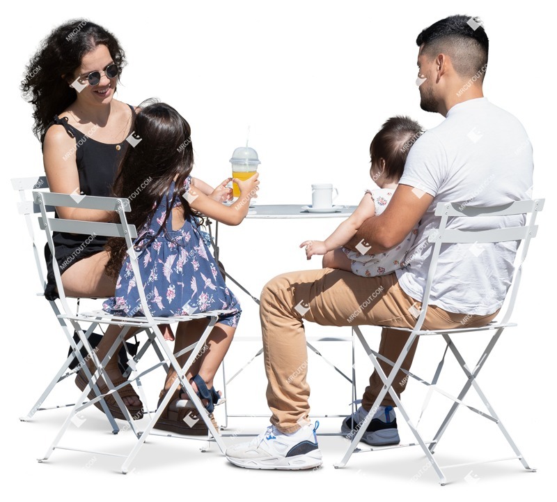Family drinking coffee entourage people (16452)