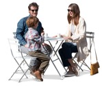 Family drinking coffee people png (15388) - miniature