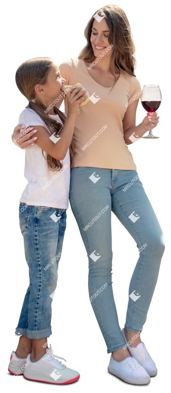 Family drinking wine person png (9115)