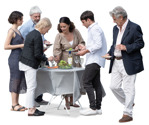 Family drinking wine people png (20402) - miniature