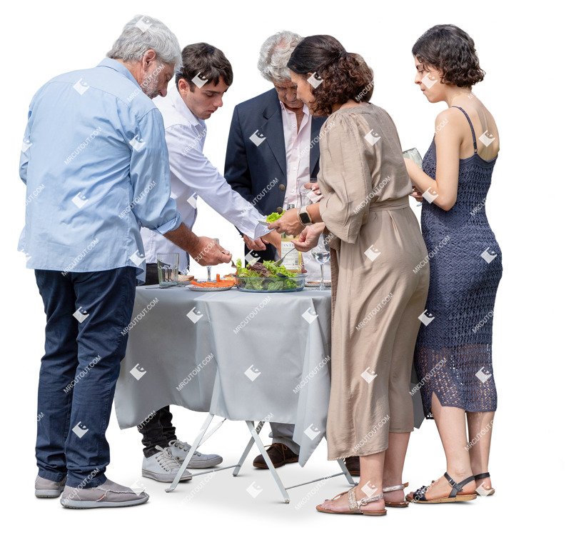Family drinking wine people png (20409)