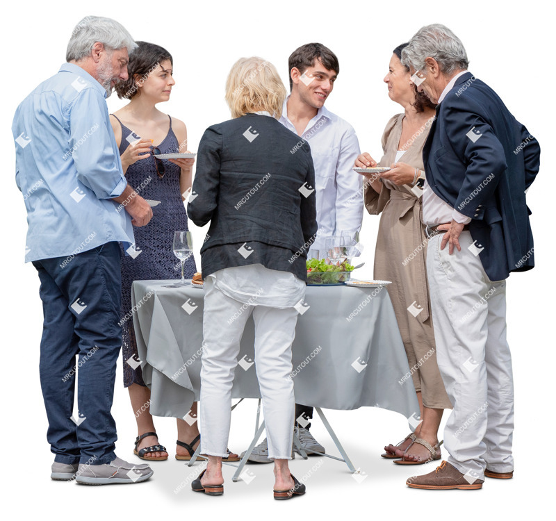 Family drinking wine people png (20412)