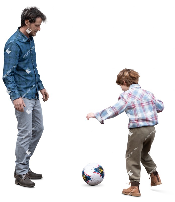 Family eating people cutouts (15619)