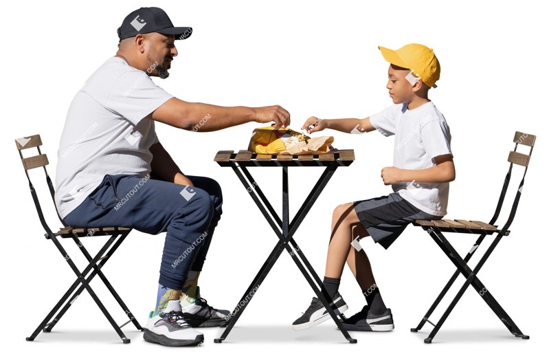 Family eating photoshop people (16233)