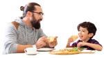 Family eating seated human png (5939) - miniature