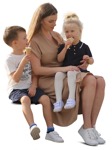 Family eating seated person png (10469) - miniature