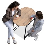 Family eating seated people png (13700) | MrCutout.com - miniature