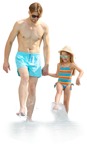Family in a swimsuit walking png people (13747) | MrCutout.com - miniature