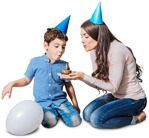 Family on a party person png (4067) - miniature