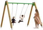 Family playing  (10833) - miniature