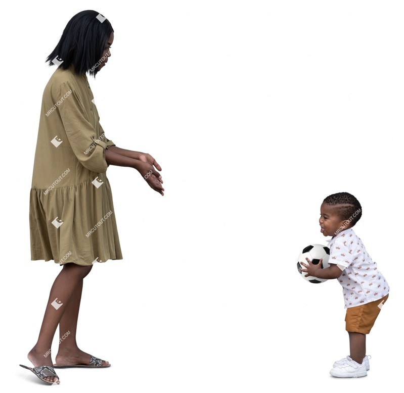Family playing soccer human png (15564)