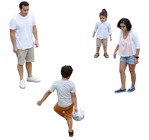 Family playing soccer png people (17757) - miniature