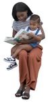 Family reading a book png people (16250) | MrCutout.com - miniature