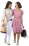 Family shopping cut out people (13675) - miniature