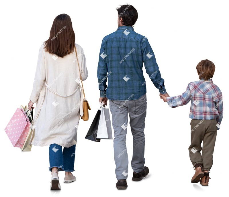 Family shopping people png (15243)