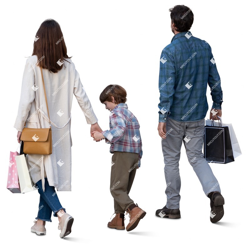 Family shopping people png (15891)