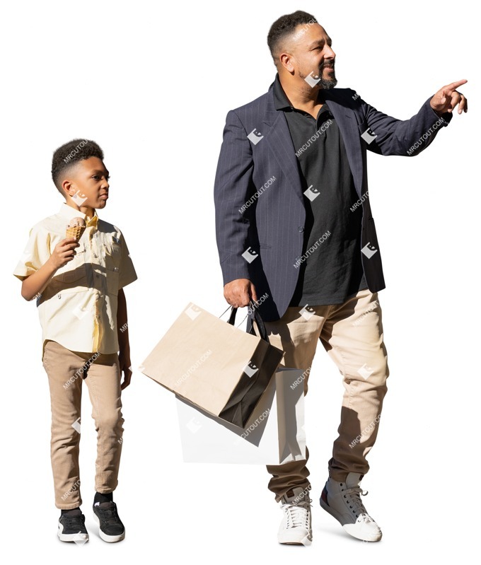 Family shopping people png (17271)