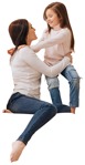 Family sitting cut out pictures (3381) - miniature