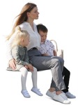 Cut out people - Family Sitting 0035 | MrCutout.com - miniature