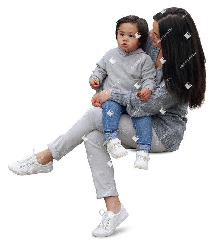 Family sitting people png (11200)