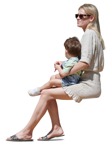 Family sitting cut out pictures (15680) | MrCutout.com - miniature
