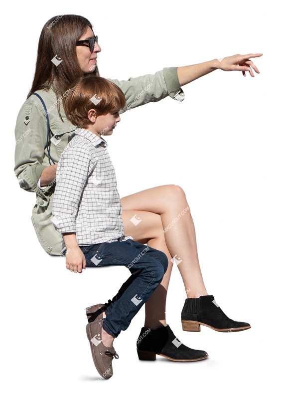 Family sitting people png (17135)