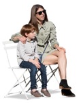 Family sitting people png (15809) - miniature