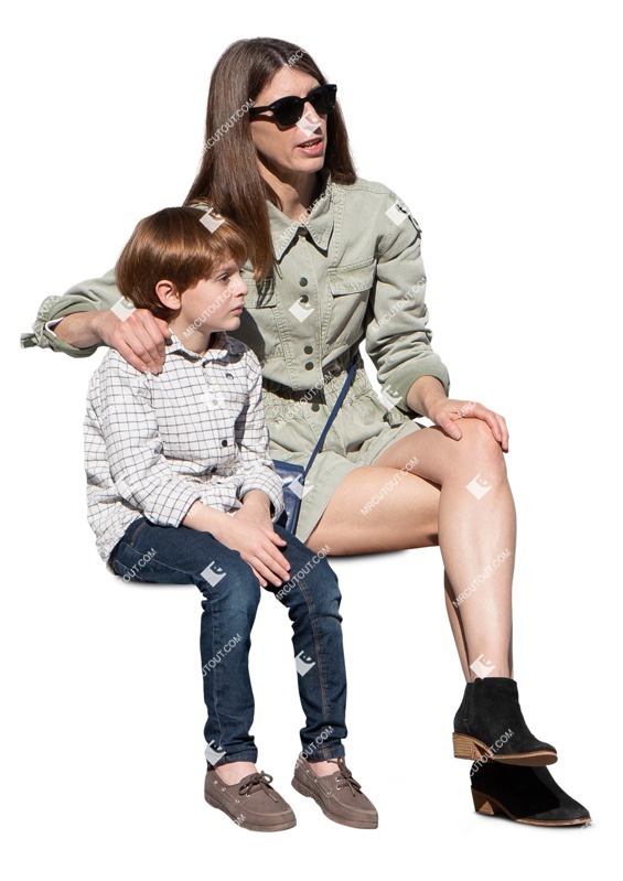 Family sitting people png (16363)