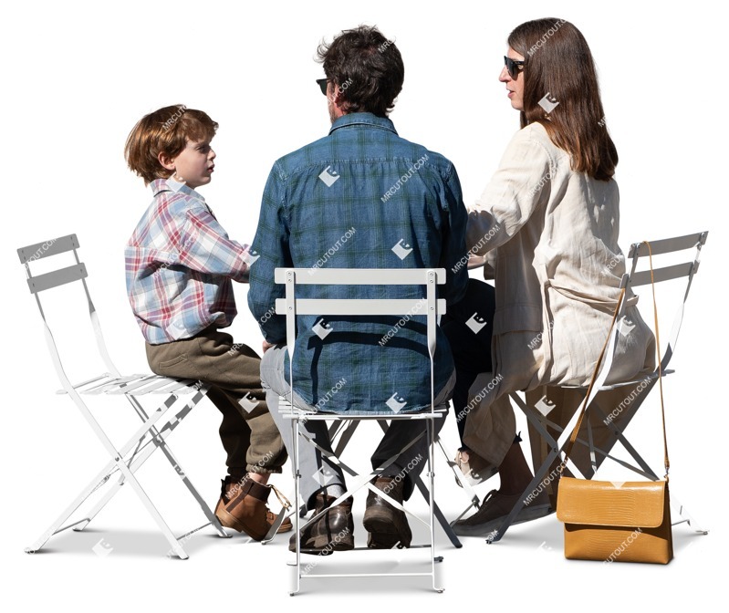 Family sitting people png (15390)